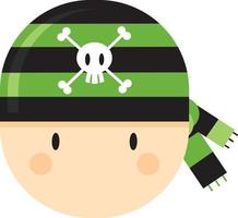 Cute Cartoon Swashbuckling Pirate in Bandana vector