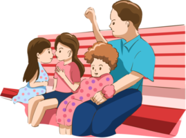 famille dans le amusement parc png graphique clipart conception