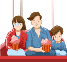 Family in the amusement park png graphic clipart design