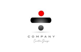 red black dot T alphabet letter logo icon design with gradient. Creative template for business and company vector