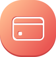 Credit card icon in flat design style. Payment card signs illustration. png