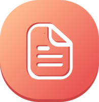 Document icon in flat design style. Folded written paper signs illustration. png