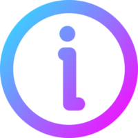 Info icon in gradient colors. Information sign illustration. png