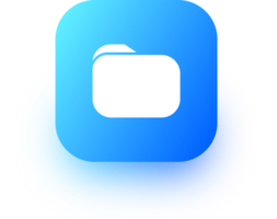 Folder icon in square gradient colors. Modern website or apps interface. png