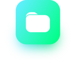 Folder icon in square gradient colors. Modern website or apps interface. png
