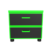 Nightstand isolated on transparent png