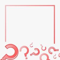 Square background with question mark illustration. vector