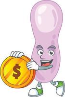 Cartoon character of clostridium botulinum vector