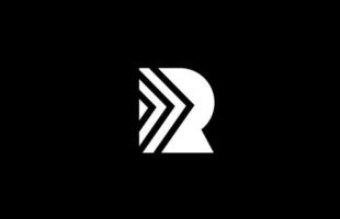 r alfabeto letra logo icono diseño con geométrico líneas. creativo modelo para negocio y empresa vector