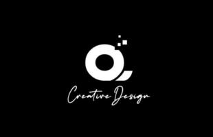 q alfabeto letra logo icono diseño con puntos y negro y blanco color. creativo modelo para negocio y empresa vector