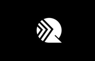 q alfabeto letra logo icono diseño con geométrico líneas. creativo modelo para negocio y empresa vector