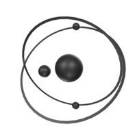 Atom isolated on transparent png