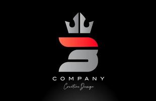 naranja si alfabeto letra logo icono diseño con Rey corona. creativo modelo para empresa vector