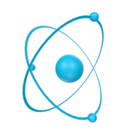 Atom isolated on transparent png