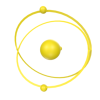 Atom isolated on transparent png