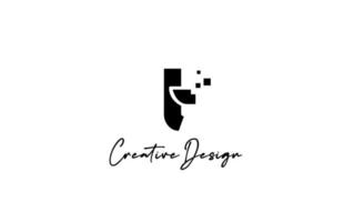 negro blanco t alfabeto letra logo icono diseño con puntos creativo modelo para negocio y empresa vector