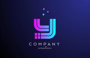 azul rosado y alfabeto letra logo con puntos corporativo creativo modelo diseño para negocio y empresa vector