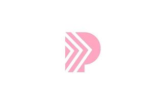 pink letter O alphabet logo icon with line design. Creative geometric template for company and business vector