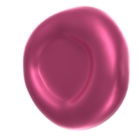 Blood cell isolated on transparent png