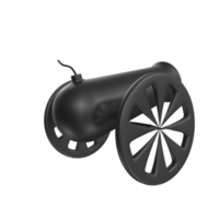 Cannon isolated on transparent png