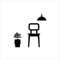 house property chair silhouette vector illustration