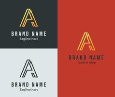 Monoline concept. Alphabeth of A logotype. Modern logo for company, brand, merch, industry. Vector eps 10.