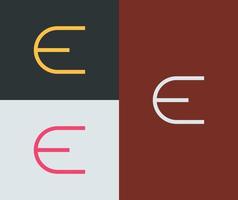 Minimal concept. Creative letter E logo vector template. Modern and futuristic concept.