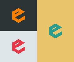 Diagonal concept. Creative letter E logo vector template. Modern and futuristic concept.