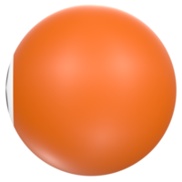 Billard- Ball isoliert auf transparent png