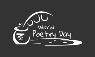 World Poetry Day greeting vector