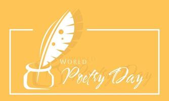 World Poetry Day greeting vector