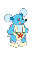 schattig muis in blauw kleren png