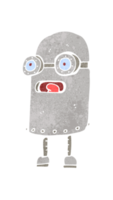 schattig grijs robot tekenfilm png