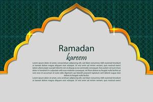 3d banner vector Ramadan Kareem mosque, lantern, element, ornament Ramadan background