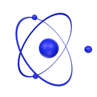 Atom isolated on transparent png