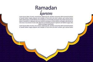 3d banner vector Ramadan Kareem mosque, lantern, element, ornament Ramadan background