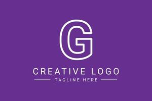 Modern creative letter G vector logo design. Minimalist  flat line logo design. Monogram Logo design. Initials based Template and Letters in vector.