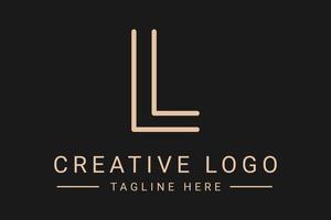 Modern creative letter L vector logo design. Minimalist  flat line logo design. Monogram Logo design. Initials based Template and Letters in vector.