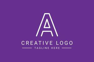 Modern creative letter A vector logo design. Minimalist  flat line logo design. Monogram Logo design. Initials based Template and Letters in vector.