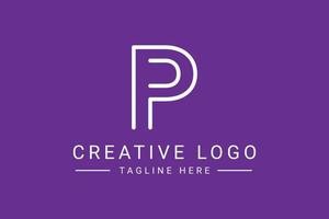 Modern creative letter P vector logo design. Minimalist  flat line logo design. Monogram Logo design. Initials based Template and Letters in vector.