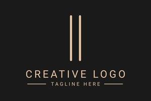 Modern creative letter I vector logo design. Minimalist  flat line logo design. Monogram Logo design. Initials based Template and Letters in vector.