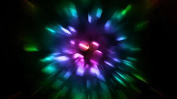 The movement of the colorful bokeh lights for christmas ,dance party ,abstract glow motion background video