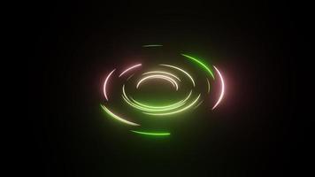 orange green light streaks, bright neon rays, transfer data network, stage screen background concept. video