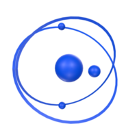 Atom isolated on transparent png