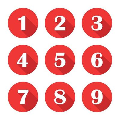Numbers font icon in flat style. Typography vector illustration on isolated background. Numeral typographic sign business concept.