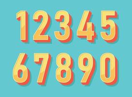 Numbers font icon in flat style. Typography vector illustration on isolated background. Numeral typographic sign business concept.