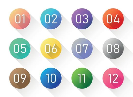 Numbers font icon in flat style. Typography vector illustration on isolated background. Numeral typographic sign business concept.