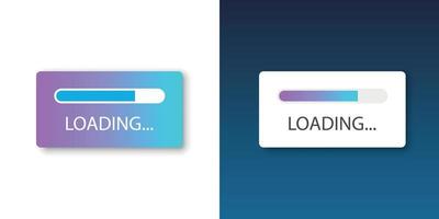 Loading bar icon in flat style. Progress indicator vector illustration on isolated background. Download button sign business concept.