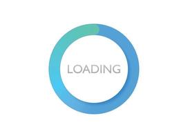 Loading bar icon in flat style. Progress indicator vector illustration on isolated background. Download button sign business concept.