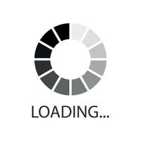Loading bar icon in flat style. Progress indicator vector illustration on isolated background. Download button sign business concept.